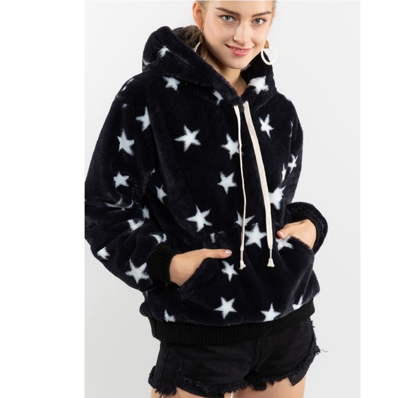 ✨LAST Stars Super Cozy Black Hoody - Picture 5 of 8